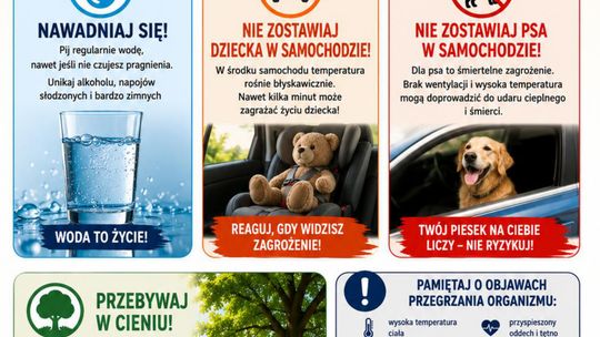 Upały - chroń siebie i innych.