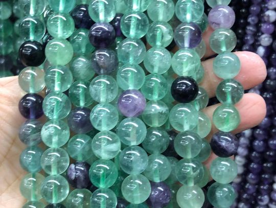 Koraliki z fluorytu