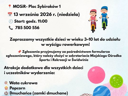 Powiatowe Dziecięce Wyścigi Rowerkowe 2026