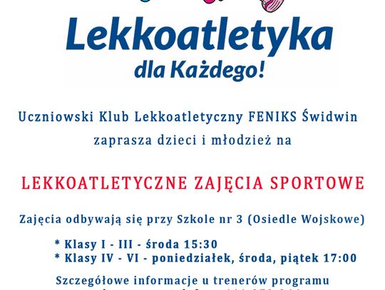 Zajęcia lekkoatletyczne dla dzieci