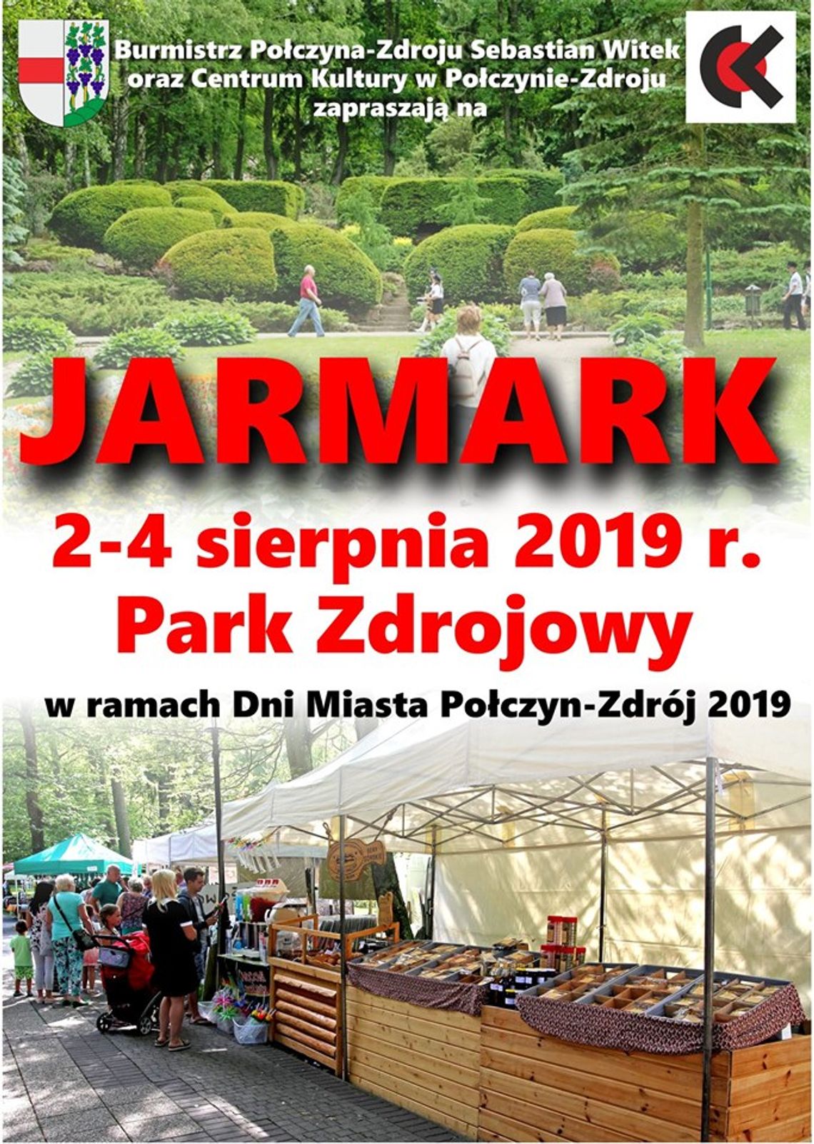 Jarmark w Parku Zdrojowym w Połczynie-Zdroju.