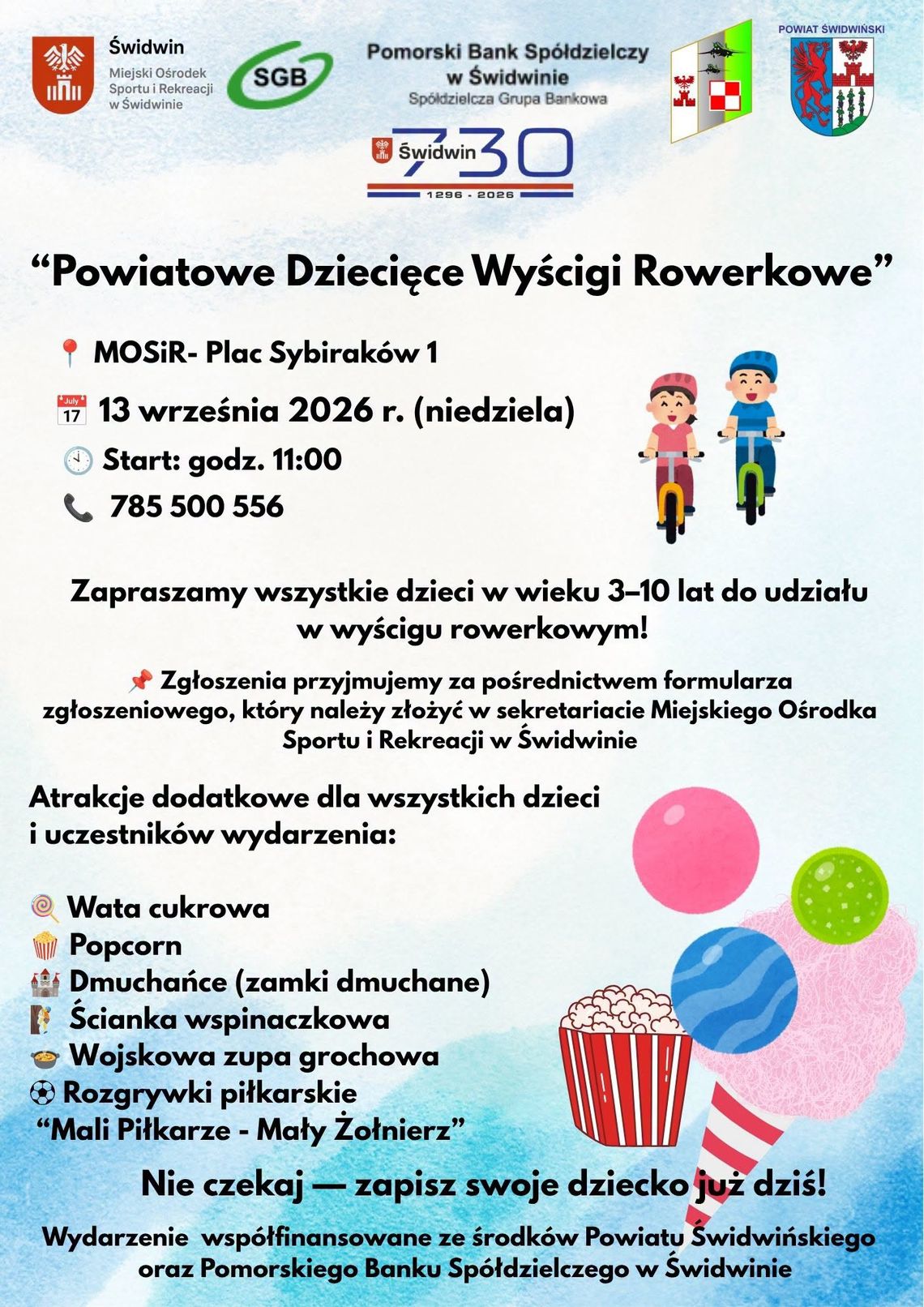 Powiatowe Dziecięce Wyścigi Rowerkowe 2026 Powiatowe Dziecięce Wyścigi Rowerkowe 2026