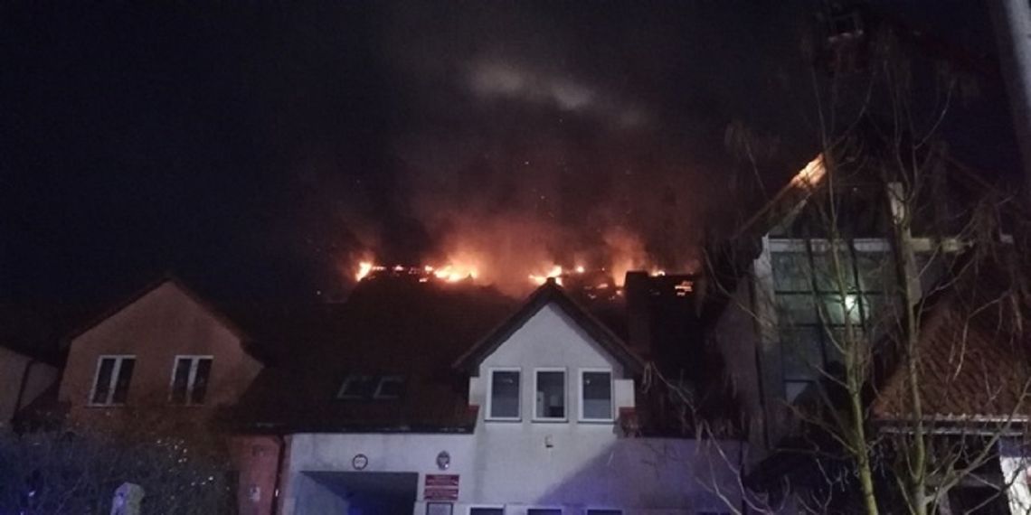 Pożar budynku szkoły w Radowie Wielkim