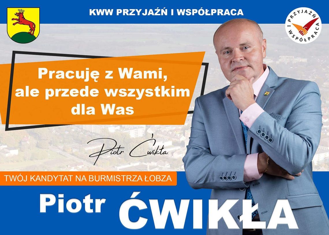 Spotkanie burmistrza Łobza Piotra Ćwikły z mieszkańcami.