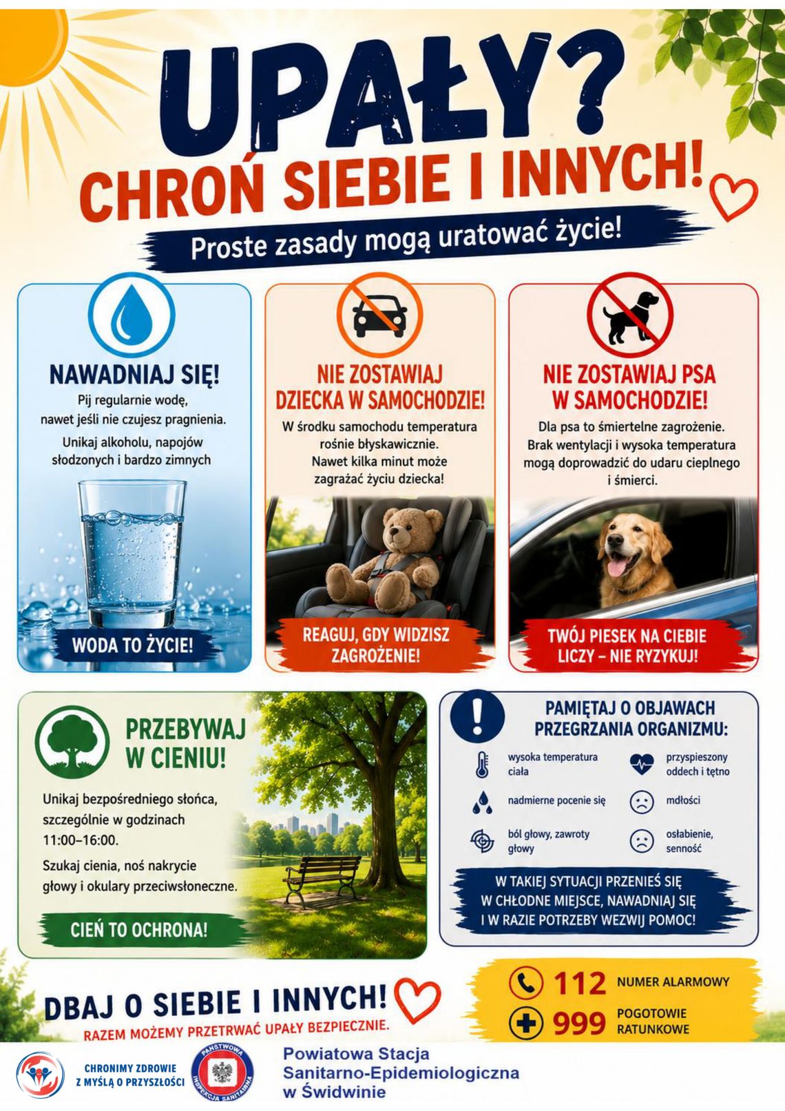 Upały - chroń siebie i innych.