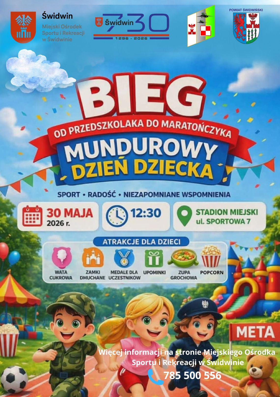 Zapraszamy na bieg „Od Przedszkolaka do Maratończyka” – Mundurowy Dzień Dziecka!